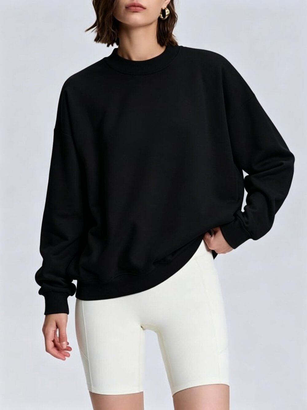 Women's Oversized Crewneck Sweatshirts Long Sleeve Casual Fall Fleece Pullover